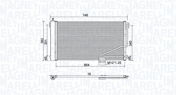 Конденсатор кондиционер MAGNETI MARELLI 350203738000