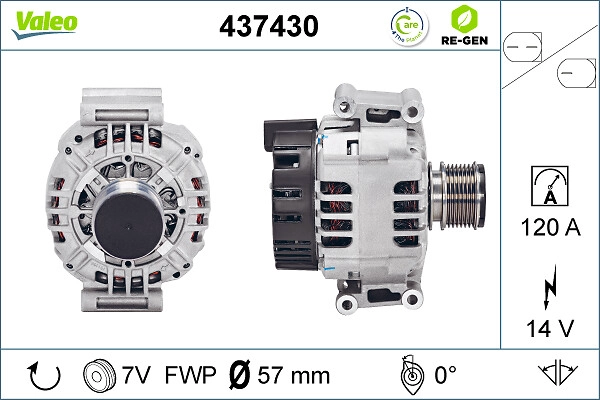 Генератор valeo re-gen remanufactured VALEO 437430