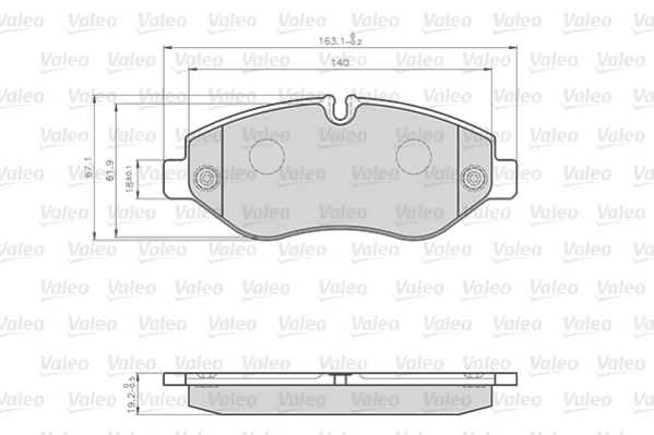 Комплект тормозных колодок дисковый тормоз optipack for lcv VALEO 872229