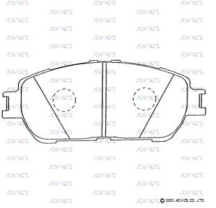Комплект тормозных колодок дисковый тормоз ADVICS SN892