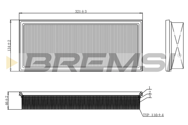 Воздушный фильтр BREMSI FA1122