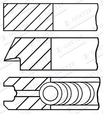 Комплект поршневых колец GOETZE ENGINE 08-436300-00