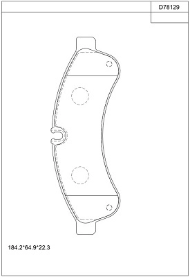 Комплект тормозных колодок дисковый тормоз ASIMCO KD78129