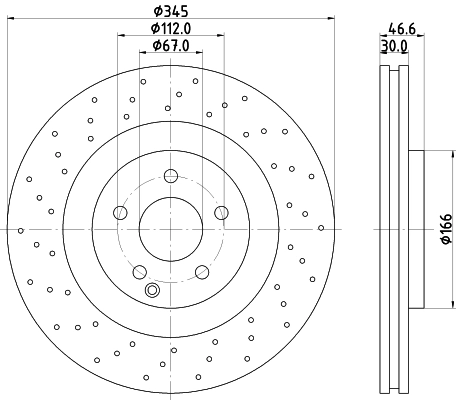 Тормозной диск pro high carbon HELLA/BEHR/PAGID 8DD 355 128-141