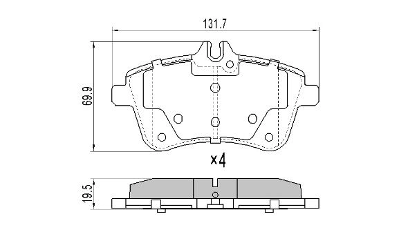 Комплект тормозных колодок дисковый тормоз FREMAX FBP-1398
