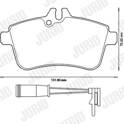 Комплект тормозных колодок дисковый тормоз jurid white low dust JURID 573230JC