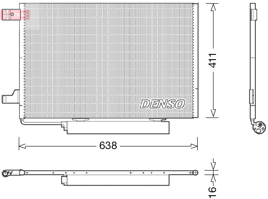 Конденсатор кондиционер DENSO DCN17006
