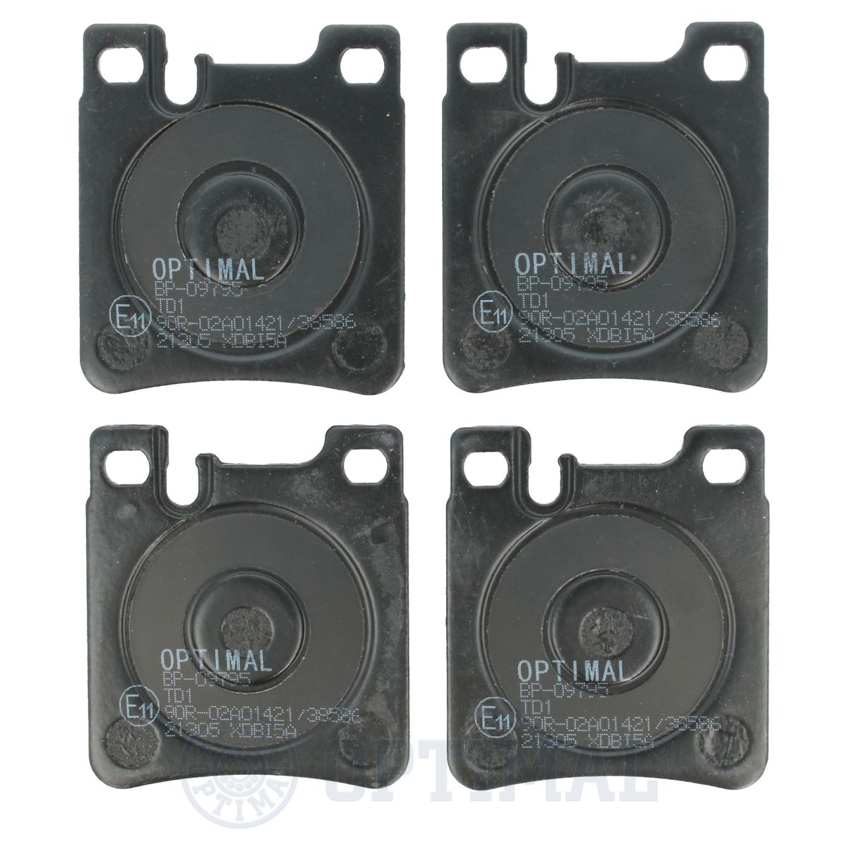 Комплект тормозных колодок дисковый тормоз OPTIMAL BP-09795