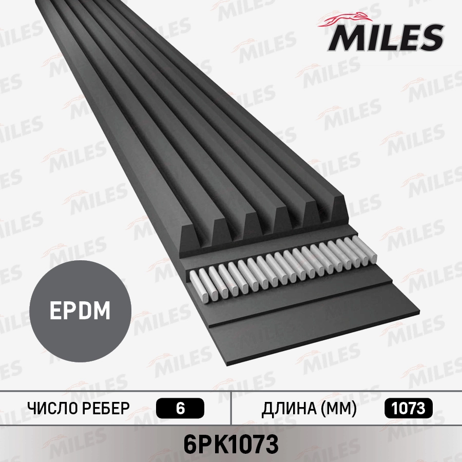 Поликлиновой ремень MILES 6PK1073
