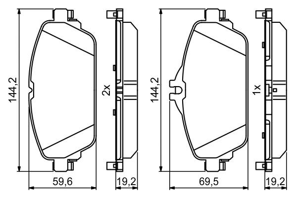 Комплект тормозных колодок дисковый тормоз BOSCH 0 986 494 951
