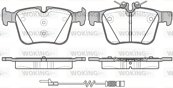Комплект тормозных колодок дисковый тормоз WOKING P14163.20