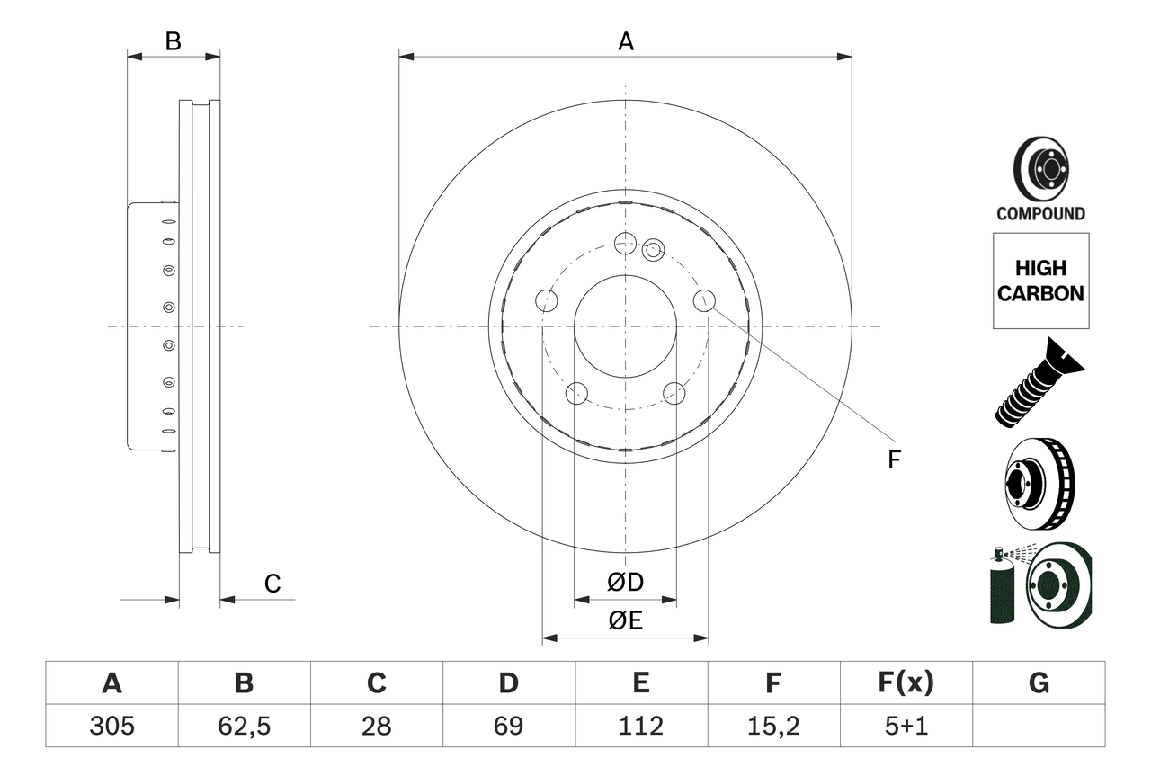 Тормозной диск BOSCH 0 986 479 H46