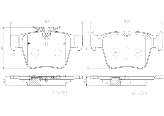 Комплект тормозных колодок дисковый тормоз prime line - ceramic BREMBO P50133N