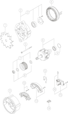 Генератор MAHLE/KNECHT MG 125