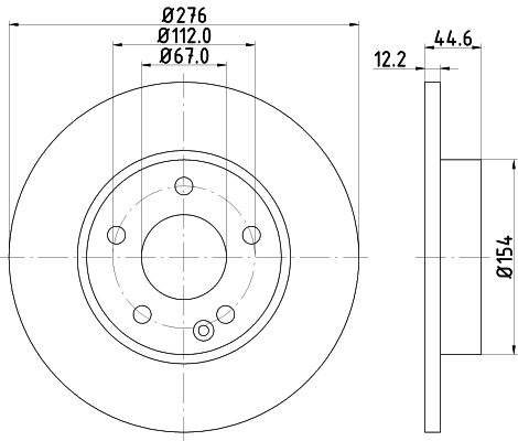 Тормозной диск pro high carbon HELLA/BEHR/PAGID 8DD 355 128-261