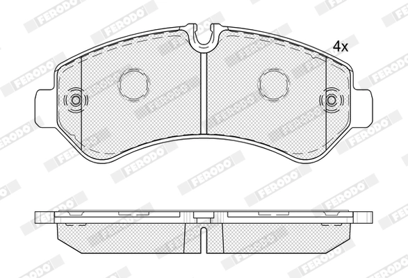 Комплект тормозных колодок дисковый тормоз premier eco friction FERODO FVR5187