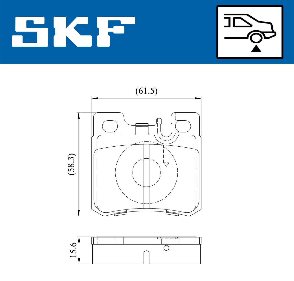 Комплект тормозных колодок дисковый тормоз SKF VKBP 90373