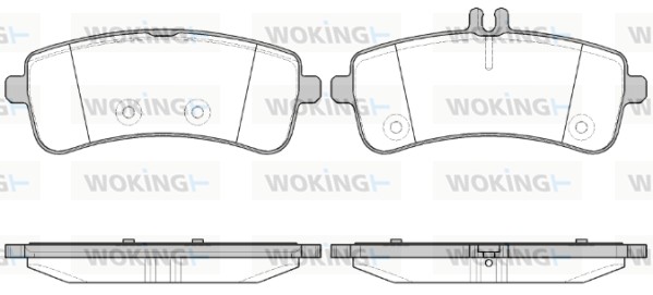 Комплект тормозных колодок дисковый тормоз WOKING P14943.00