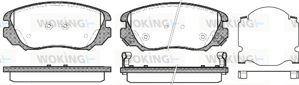 Комплект тормозных колодок дисковый тормоз WOKING P12853.02