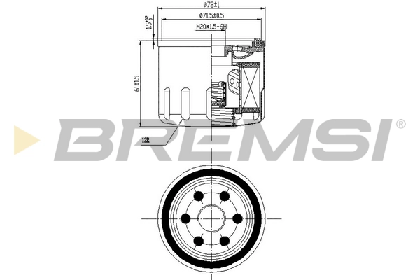 Масляный фильтр BREMSI FL0141