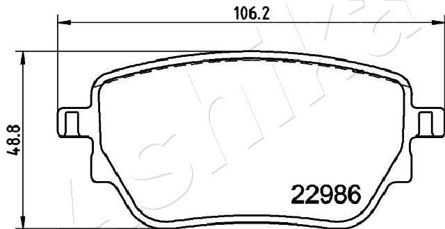 Комплект тормозных колодок дисковый тормоз ASHIKA 51-00-0533