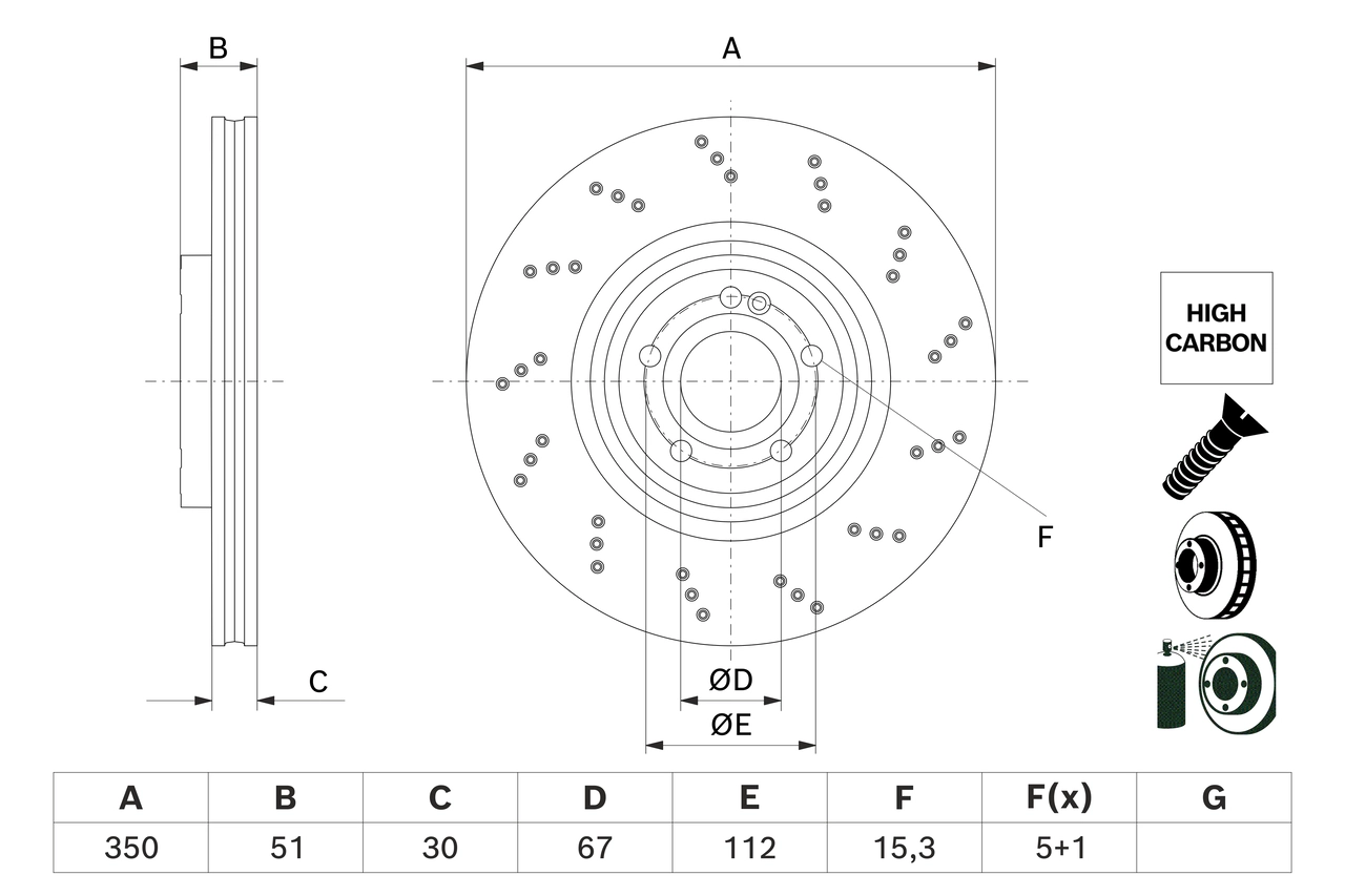 Тормозной диск BOSCH 0 986 479 F10