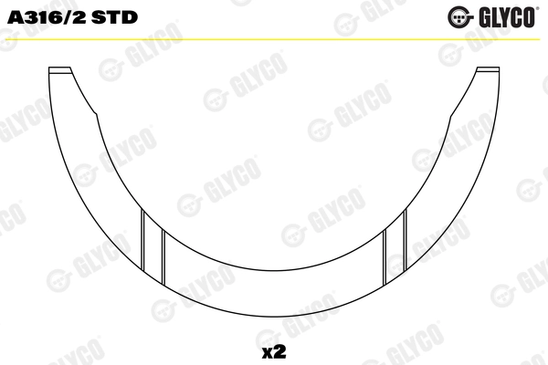 Дистанционная шайба коленчатый вал GLYCO A316/2 STD