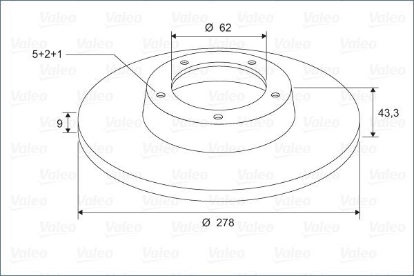 Тормозной диск VALEO 297608