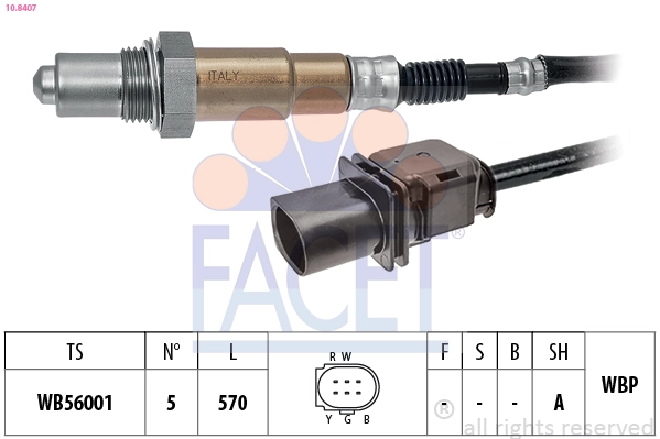 Лямбда-зонд made in italy - oe equivalent FACET 10.8407