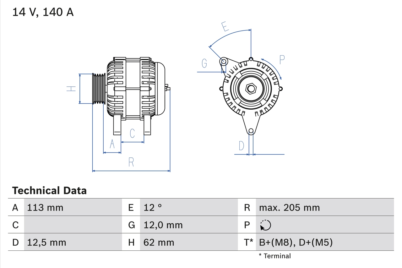 Генератор BOSCH 0 986 082 620