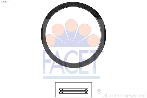 Прокладка термостат made in italy - oe equivalent FACET 7.9517