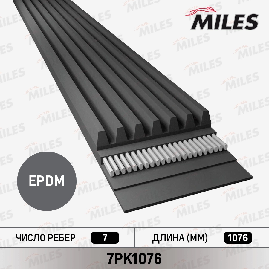 Поликлиновой ремень MILES 7PK1076