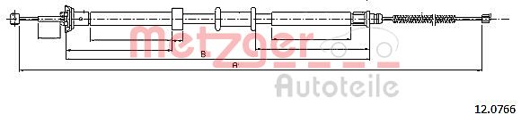 Тросик cтояночный тормоз METZGER 12.0766