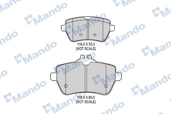 Комплект тормозных колодок дисковый тормоз MANDO MBF015685
