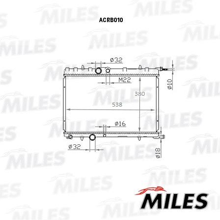 Радиатор охлаждение двигателя MILES ACRB010