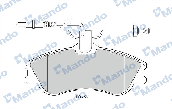 Комплект тормозных колодок дисковый тормоз MANDO MBF015118