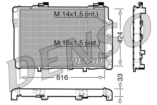 Радиатор охлаждение двигателя DENSO DRM17071