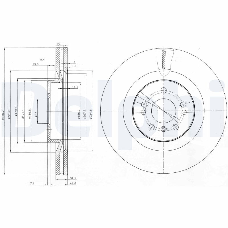 Тормозной диск DELPHI BG9013