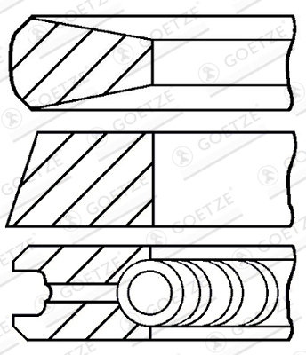 Комплект поршневых колец GOETZE ENGINE 08-325507-00