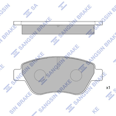 Комплект тормозных колодок дисковый тормоз HI-Q SP1201A