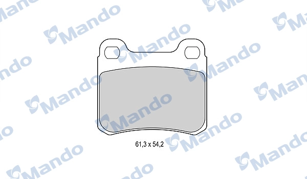 Комплект тормозных колодок дисковый тормоз MANDO MBF015074