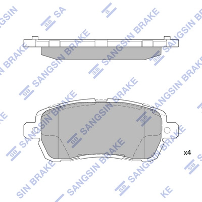 Комплект тормозных колодок дисковый тормоз HI-Q SP4138