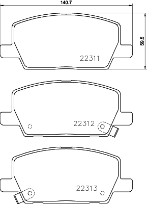 Комплект тормозных колодок дисковый тормоз HELLA/BEHR/PAGID 8DB 355 040-001