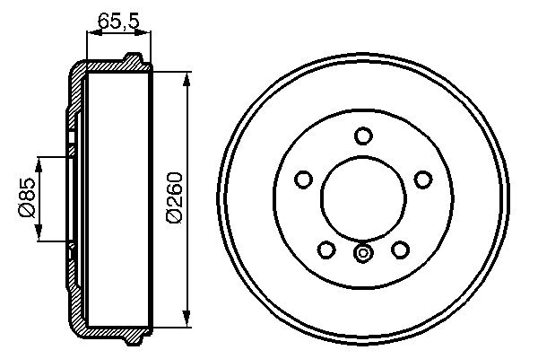 Тормозной барабан BOSCH 0 986 477 038