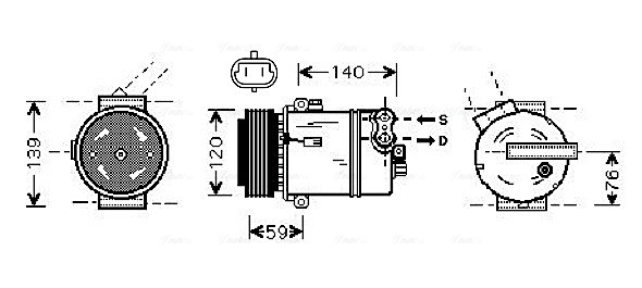 Компрессор кондиционер AVA QUALITY COOLING OLAK409