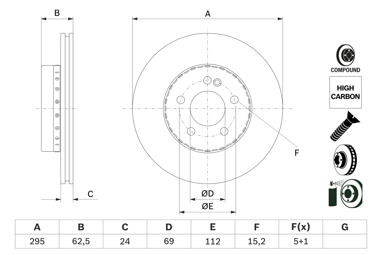 Тормозной диск BOSCH 0 986 479 H45