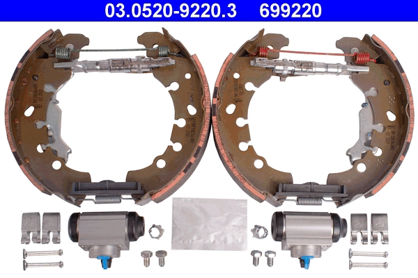 Комплект тормозных колодок original ate topkit ATE 03.0520-9220.3