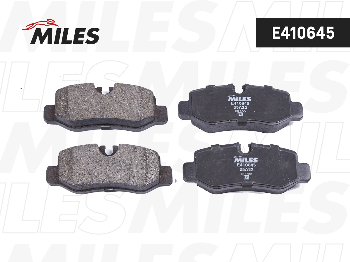 Комплект тормозных колодок дисковый тормоз MILES E410645