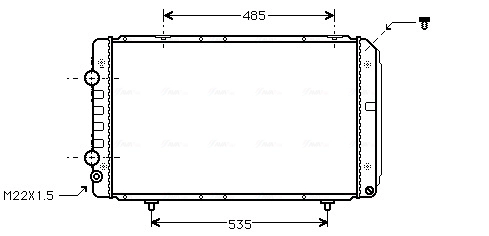Радиатор охлаждение двигателя AVA QUALITY COOLING PE2147