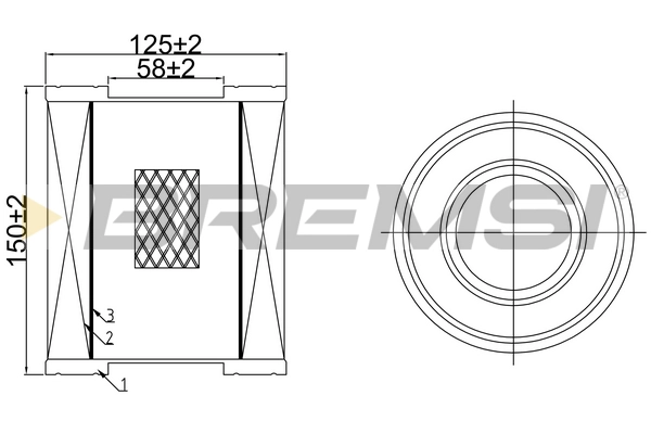 Воздушный фильтр BREMSI FA1071